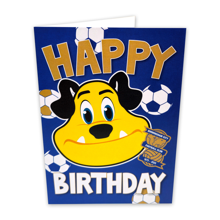 Gold Beau Brummie Birthday Card