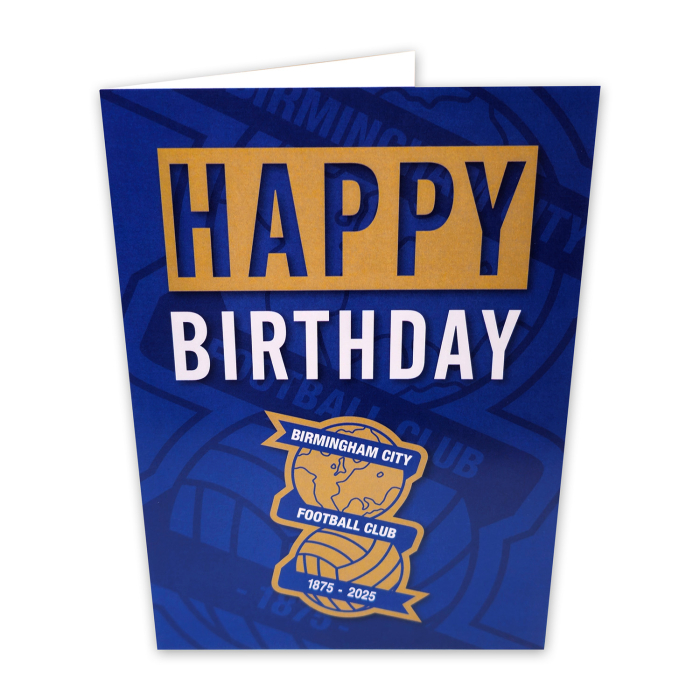 Gold Shadow Crest Birthday Card