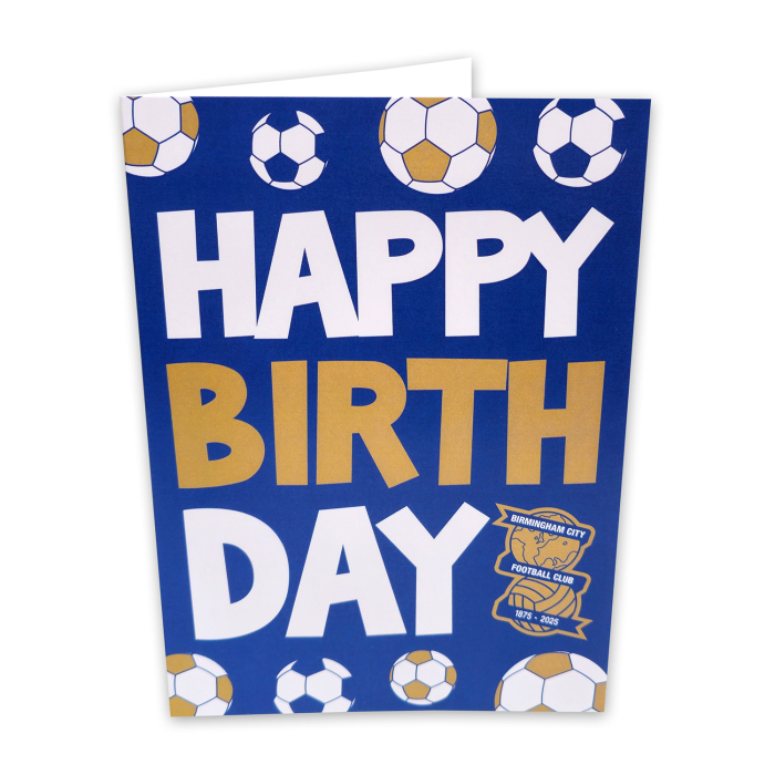 Gold Text Birthday Card
