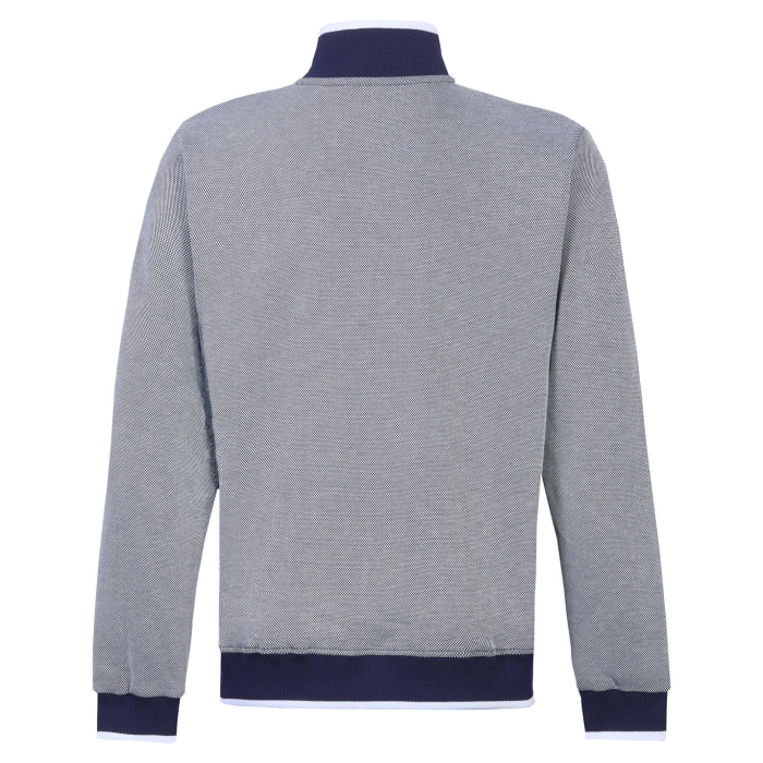 Suede Patch Funnel Neck