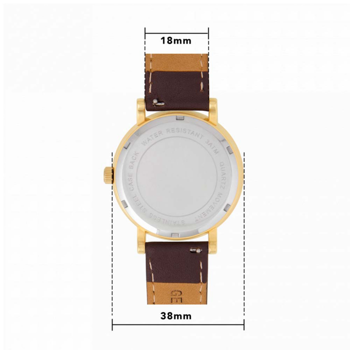 Ansells Brown Leather Strap Watch
