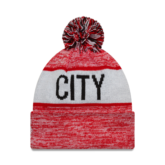 New Era Birmingham Bobble Beanie Red