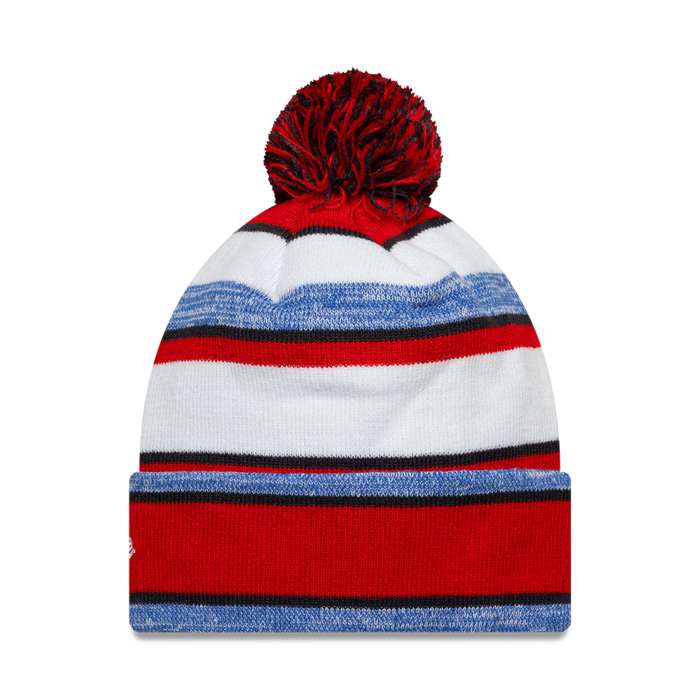 New Era Red Stripe Bobble Beanie