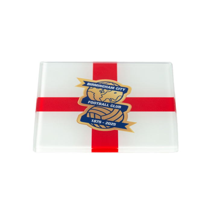 150 Years England Flag Glass Coaster