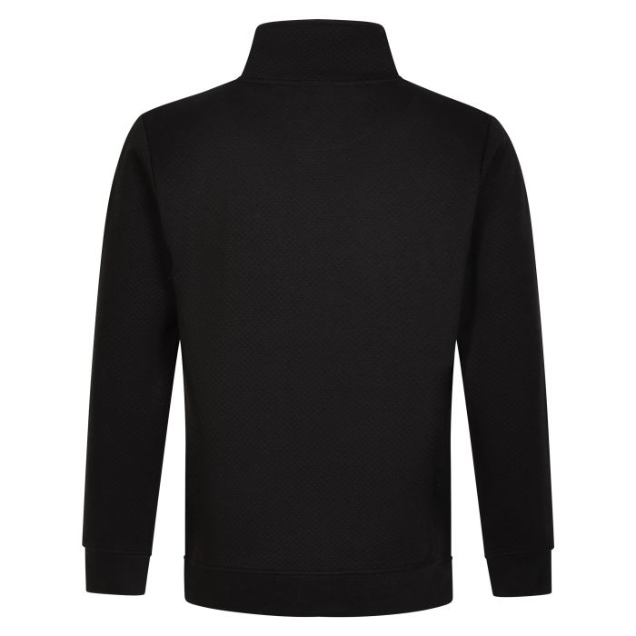 Waffle 1/4 Zip Jacket Black