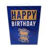 Gold Shadow Crest Birthday Card