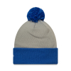 New Era Bobble Beanie Contrast Grey