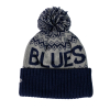 Youth New Era Fair Isle Bobble Beanie Grey/Blue