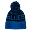 Youth New Era Fair Isle Bobble Beanie Royal/Black