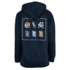 Womens Multi Crest Hoodie Navy