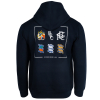 Womens Multi Crest Hoodie Navy