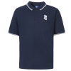 Striped Collared Button Polo Navy