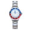 Mens Stainless Steel Red & Blue Watch