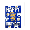 Gold Falling Football Birthday Card
