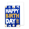 Gold Text Birthday Card