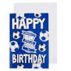 Falling Football Birthday Card