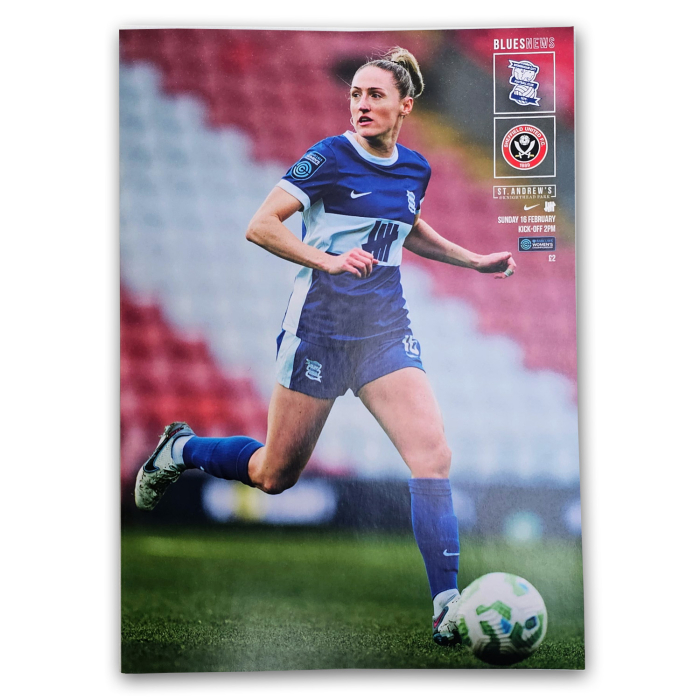 BIrmingham City Womens Vs Sheffield Programme