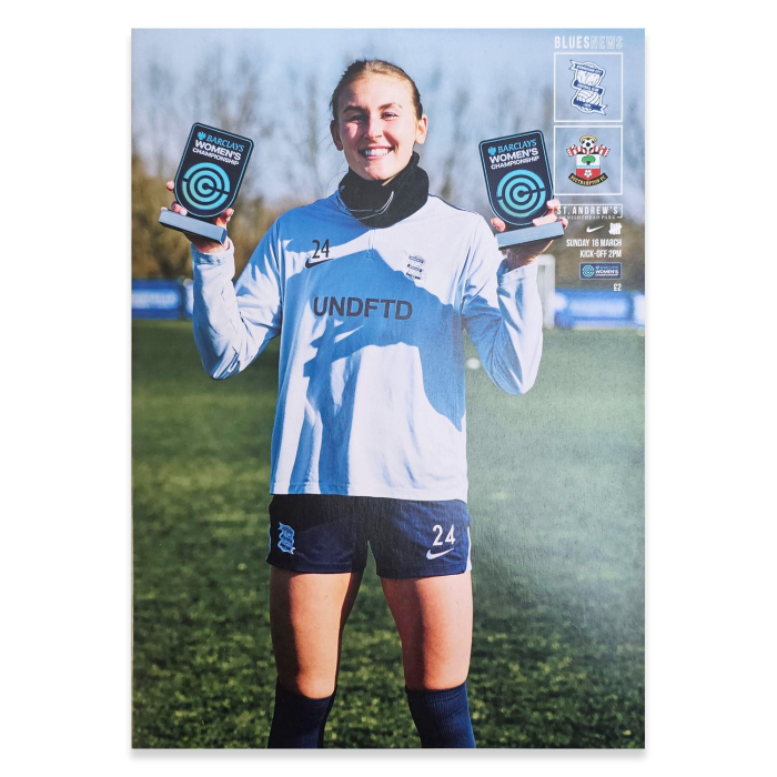 BIrmingham City Womens Vs Southampton Programme