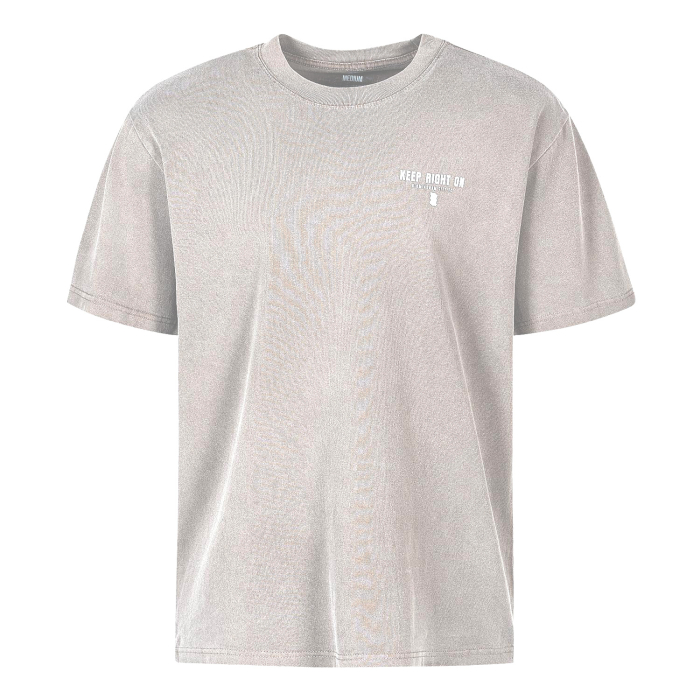 Keep Right On Oversized T-Shirt Faded Grey