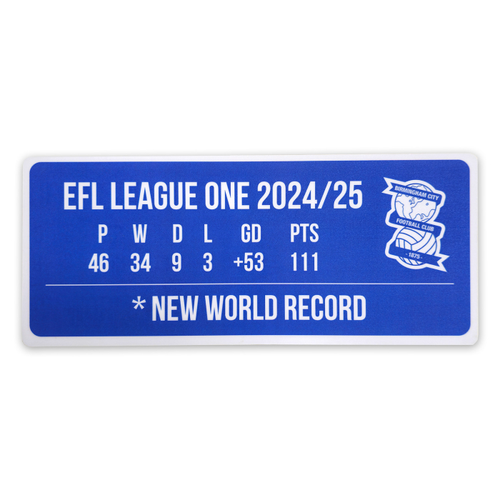 League One Point Record Street Sign