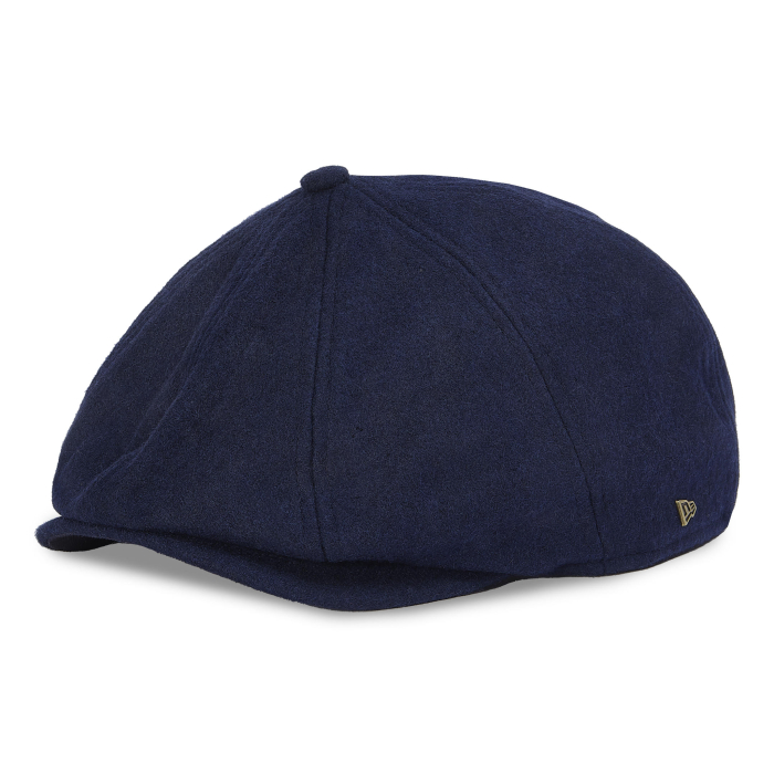 New Era Gold Enamel Flat Cap Navy