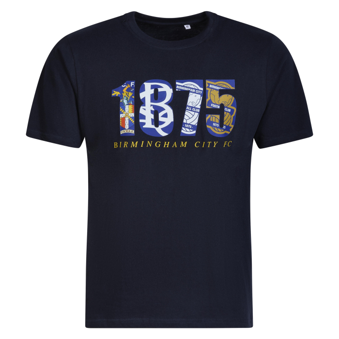 1875 Print T-Shirt Navy