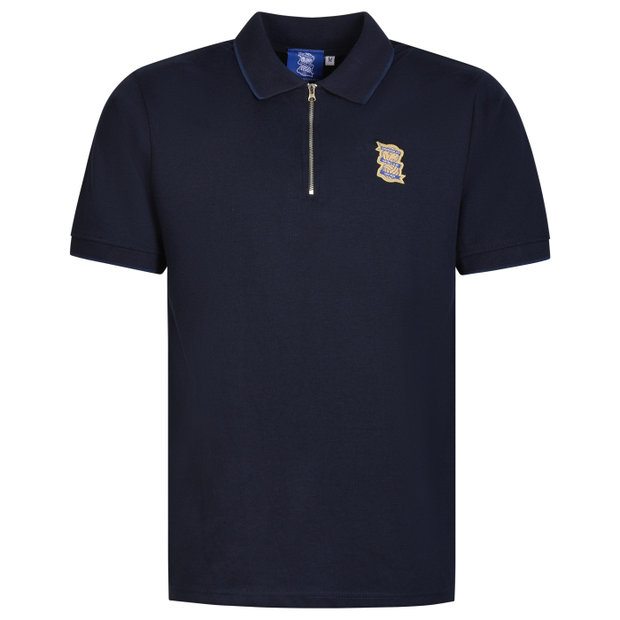 150 Year Crest Zip Polo Navy