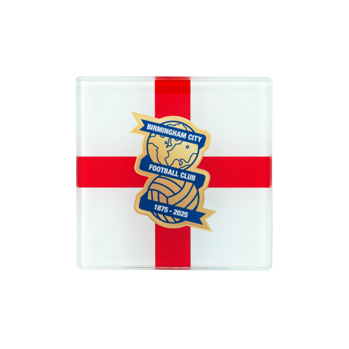 150 Years England Flag Glass Coaster
