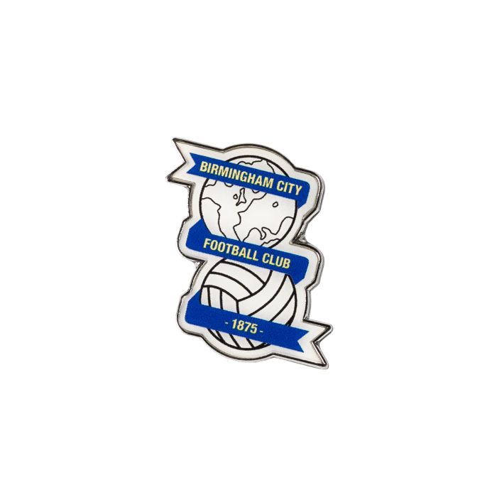 Yellow Text Crest Pin Badge